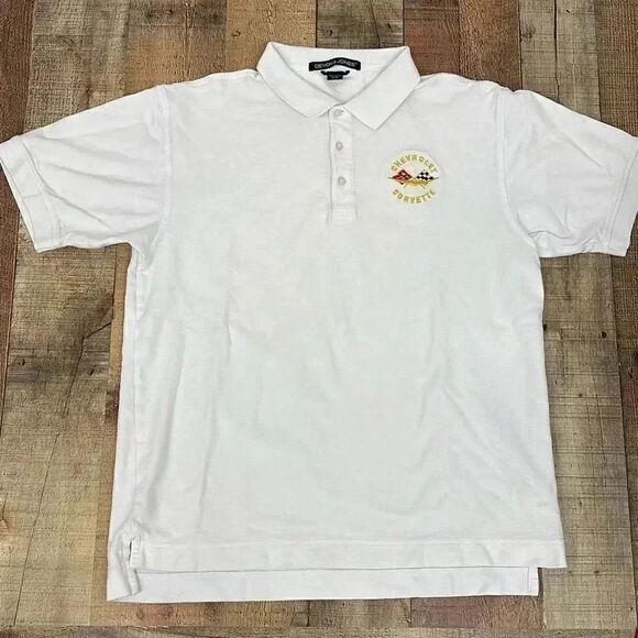 Devon & Jones Chevrolet Corvette Polo Shirt Men’s Sz L - Picture 1 of 6